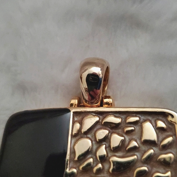 Kenneth Cole Black and Goldtone Pendant - Picture 4 of 8